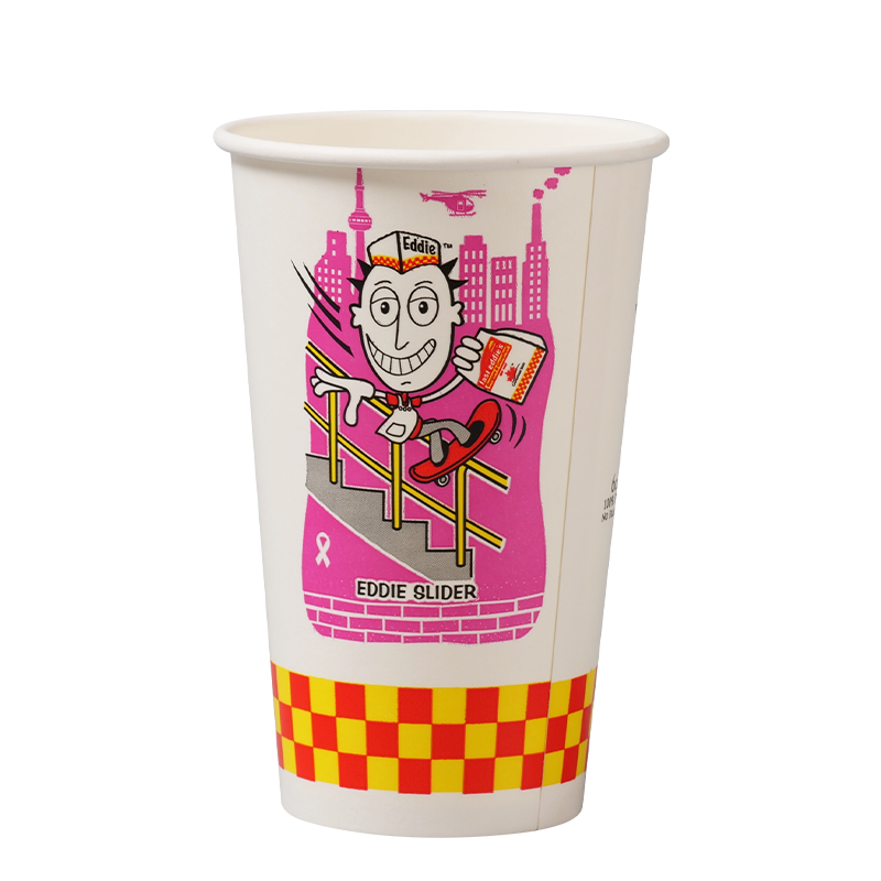 Vaso de papel para bebidas frías con doble revestimiento de PE