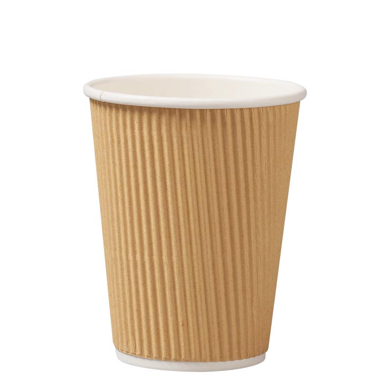 Vaso de papel de pared ondulada