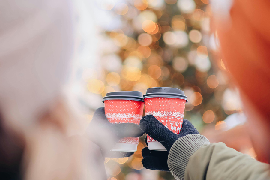 Tazas de papel navideñas
